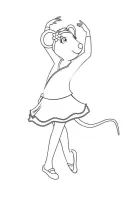 Angelina Ballerina kleurplaat 3